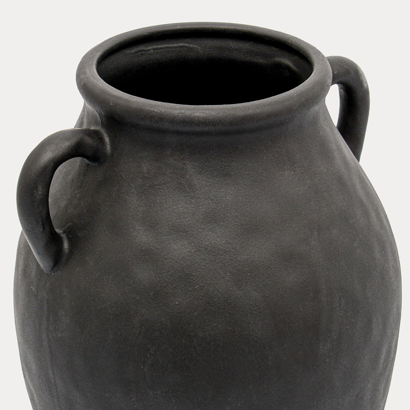 Vase amphore noire mat noire mat en ceramique L'Incroyable